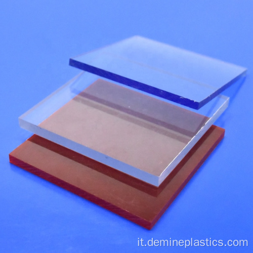 Lastra in policarbonato V0 ignifugo solido trasparente da 6,0 mm